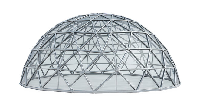 Dome with a geometric pattern, a modern architectural marvel - Powered by Adobe