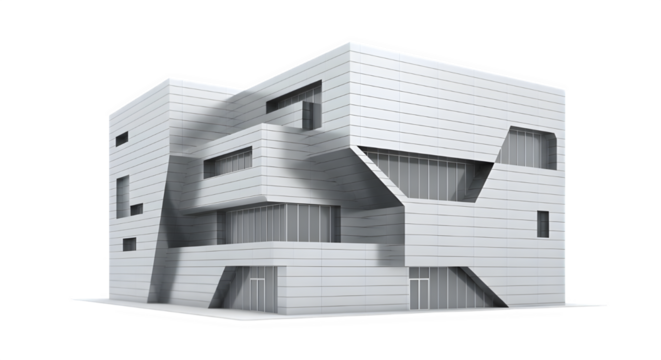 Modern architectural building, a concept of contemporary design