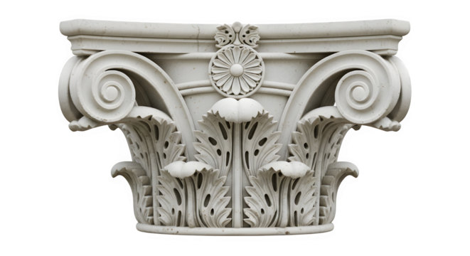 Corinthian capital, a classical architectural element of a column