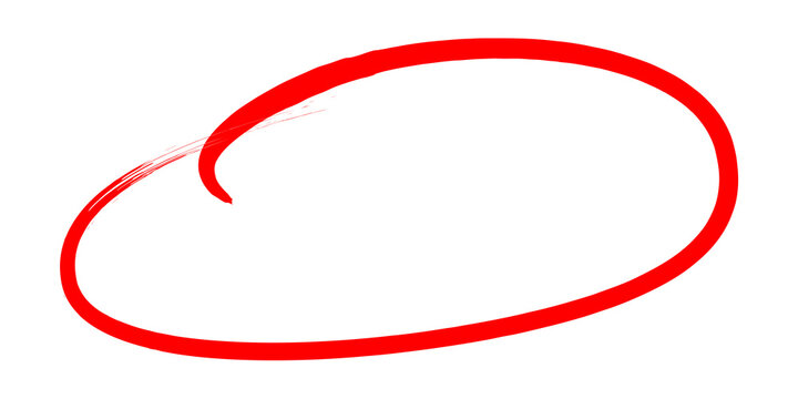 Hand drawing different circles isolated on transparent background, Hand-drawn doodle grunge circle highlights for marking text, numbers, marker pen.