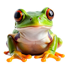 cute Frog set on a isolated white background. PNG