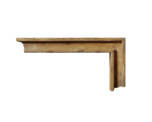 Antique wooden isolated on a white background, a vintage piece of brown furniture perfect for any home or office interior design style