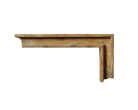 Antique wooden isolated on a white background, a vintage piece of brown furniture perfect for any home or office interior design style