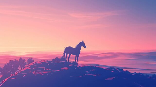 年賀状のイラスト素材_午年(2026)