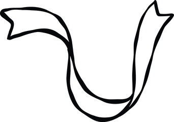 Ribbon bow line art illustration. Minimal continuous line drawing of ribbon bow, perfect for logo design, packaging, greeting cards, wedding decor, and fashion accessories.