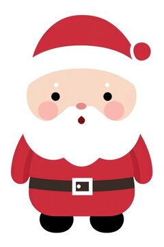 Flat design character santa claus snowman cartoon celebration.