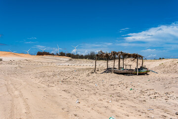 Canoa Quebrada Beach at Aracati in Ceara Brazil. Bay Coastline. Coast Travel. Vacations Landscape