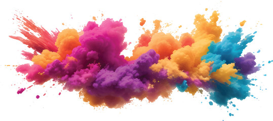 Abstract watercolor paint splash texture design element with colorful ink splatter pattern