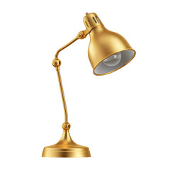 Classic metallic table lamp, retro office lighting concept isolated
