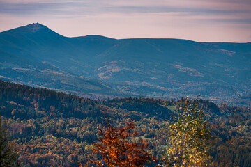 Natura, las, góry, drzewa, krajobraz, jesienią, drzew, skały, Polska, Krajobraz, Jesień, Dolny śląsk,  © Adrian Jaśpiński