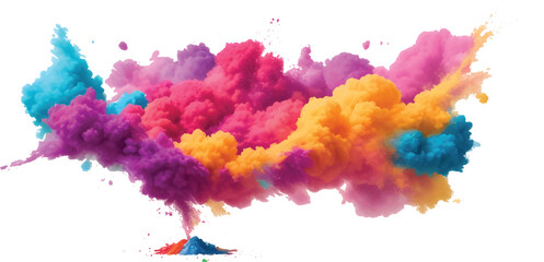Colorful abstract watercolor paint splashes and ink splatters with artistic texture on a white background, perfect for vector illustration and design pattern