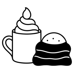 Coffee and dessert view