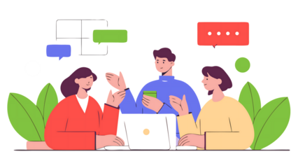 Business team discussing ideas and strategy at the office