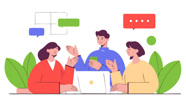 Business team discussing ideas and strategy at the office