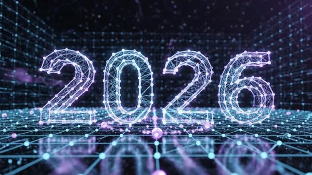 Abstract Plexus Grid Digital 2026 Title