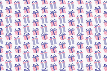Obraz premium Pink and Purple Gift Box Pattern