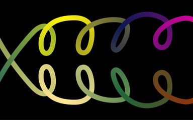 Abstract, Creative and Unique Gradient Lines on Black Background