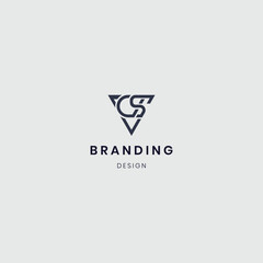 Branding Corporate Minimalist Letter V Logo Vector Design