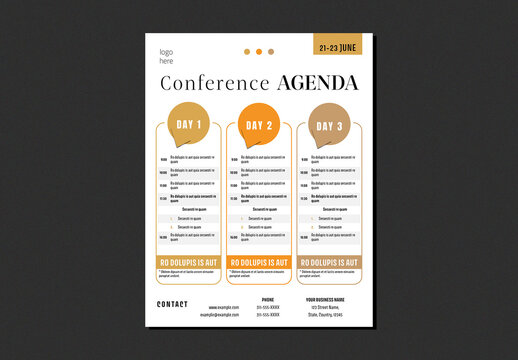 Conference Agenda Template Layout