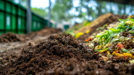 “Composting agricultural waste, stock photo.”
