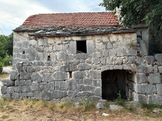 Old traditional stone house in Primorski dolac village, Croatia