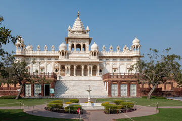 India. State of Rajasthan. Jodhpur. The Jaswant Thada Cenotaph, built in 1899 and dedicated to...