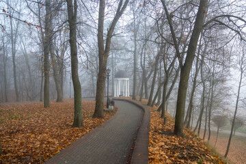 A very beautiful autumn day in the park. Gomel.