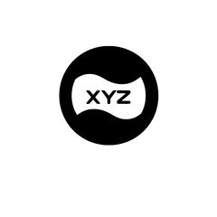 XYZ Logo Design Vector. Minimalist Abstract Circular Brand Mark.