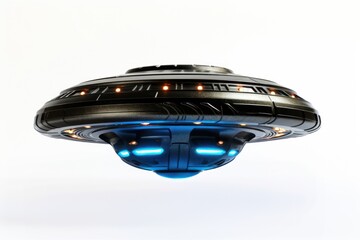 Ufo vehicle white background transportation.