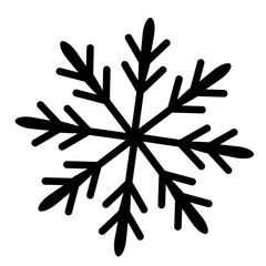 Snowflake icon. Snowflake on a white background. Winter symbol. Christmas logo sign	