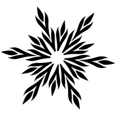 Snowflake icon. Snowflake on a white background. Winter symbol. Christmas logo sign	