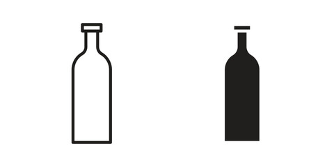Bottle icon in trendy flat style design. Vector graphic illustration.