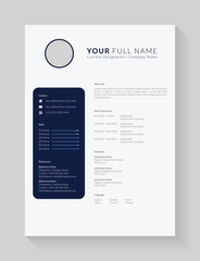 Minimal Resume Layout. Classic and Clean Resume. Clean and modern resume portfolio or cv template for candidates. Minimalist cv template fully editable. Professional resume letterhead, cover letter