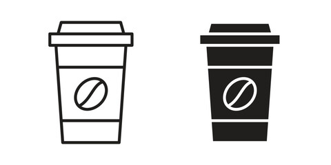 coffee cup icon in trendy flat style design. Vector graphic illustration.