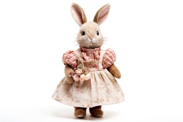 Fototapeta premium Rabbit doll mammal animal white.