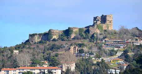 A view from the historic Yoros Castle in Istanbul, Turkey.