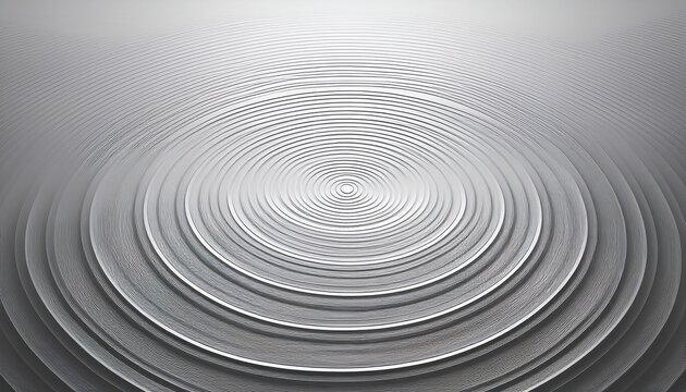 ripple effect white concentric circles in soft gray gradient background