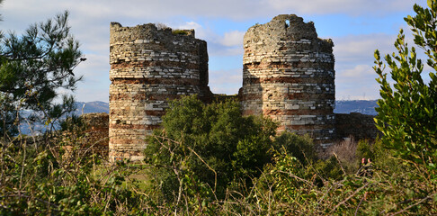 A view from the historic Yoros Castle in Istanbul, Turkey.