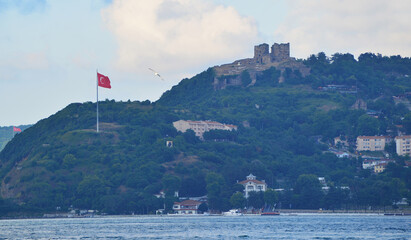 A view from the historic Yoros Castle in Istanbul, Turkey.