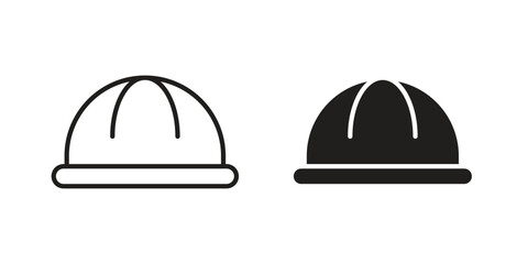 Helmet icon in trendy flat style design. Vector graphic illustration.