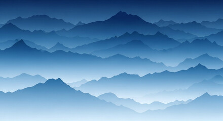 mountain landscape with clouds