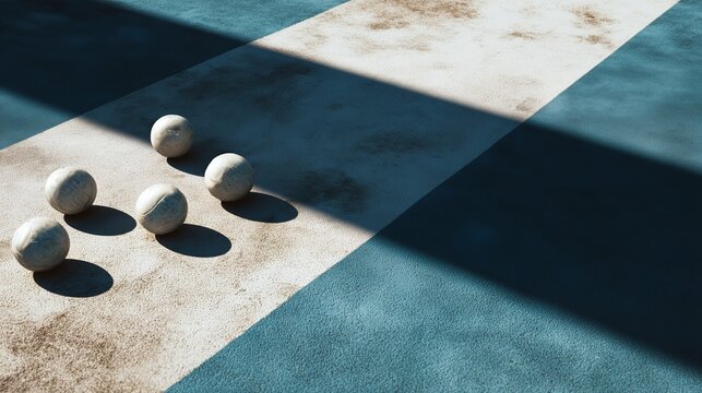Playing boule on a sunny day at the local park