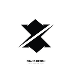 Letter X unique stylish royalty clean logo