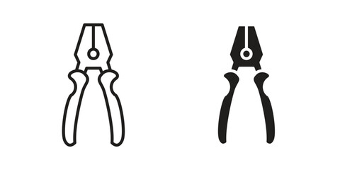 Pliers icon in trendy flat style design. Vector graphic illustration.