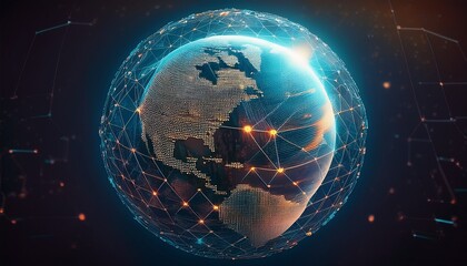 global network of connections earth s digital architecture