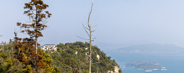 Panoramic view of Inland Japanese sea from Mount Misen at island Miyajima Hatsukaichi, Japan © Hilda Weges
