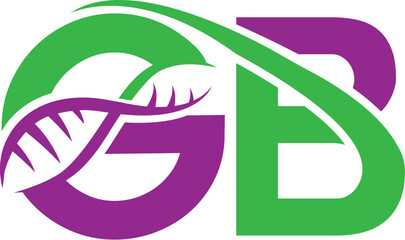 Letter GB DNA logo 