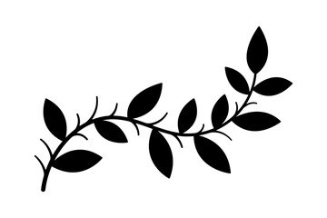 Plant icon. Black silhouette. Front and side view. Vector simple flat graphic illustration. Isolated object on a white background.