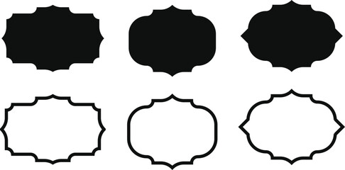 set of grunge frames