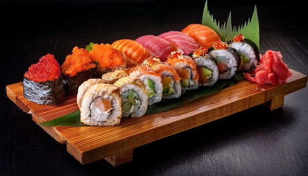 delectable sushi platter a culinary masterpiece